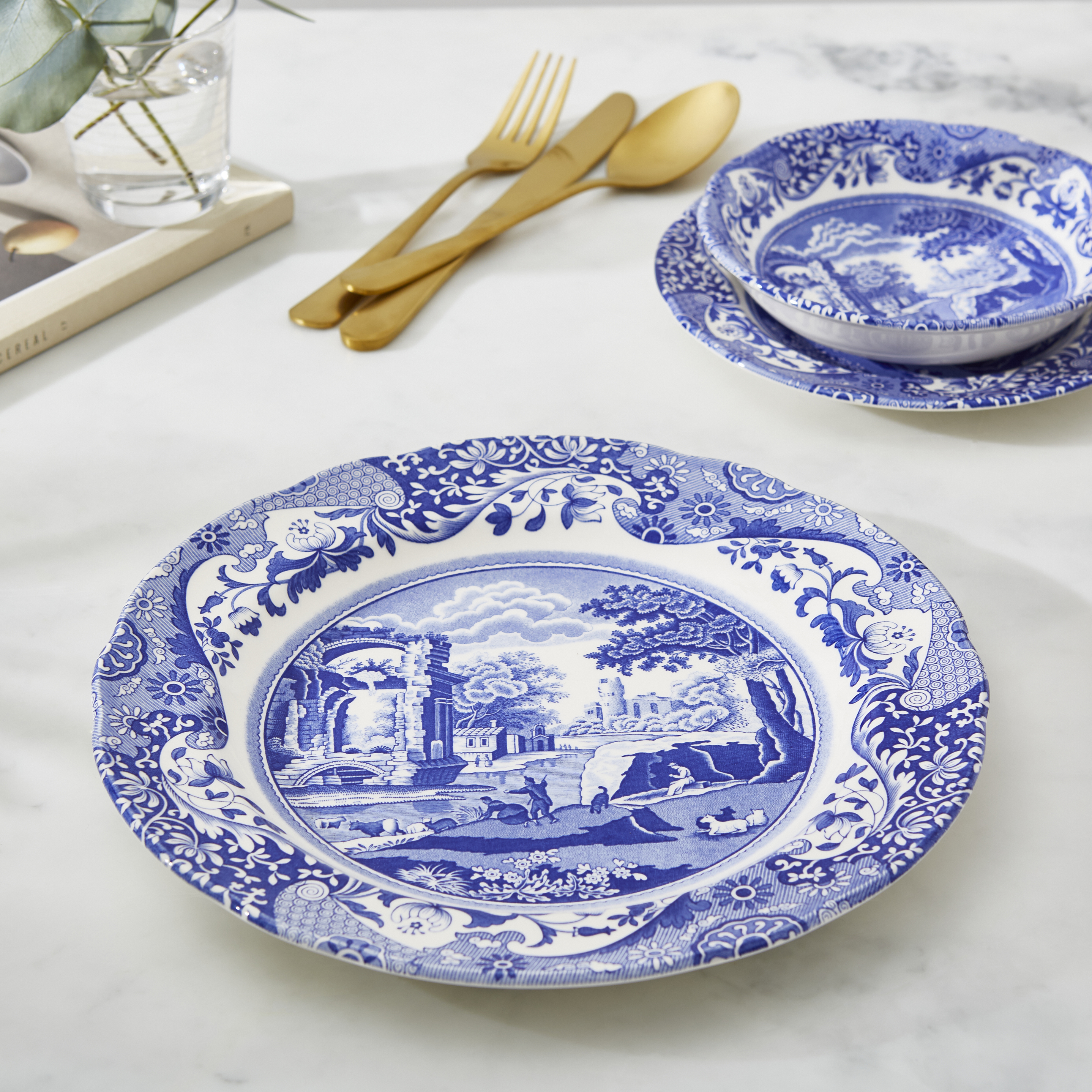 Blue Italian Dinner Plates Set of 4 image number null
